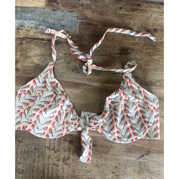 J. Crew Swim Bird Print Two Piece Swim Suit - Picture 8 of 9